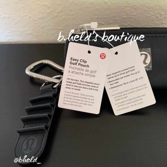 lululemon Easy Clip Golf Pouch in Black Neutral with Silver Zipper OS New NWT - Picture 3 of 16